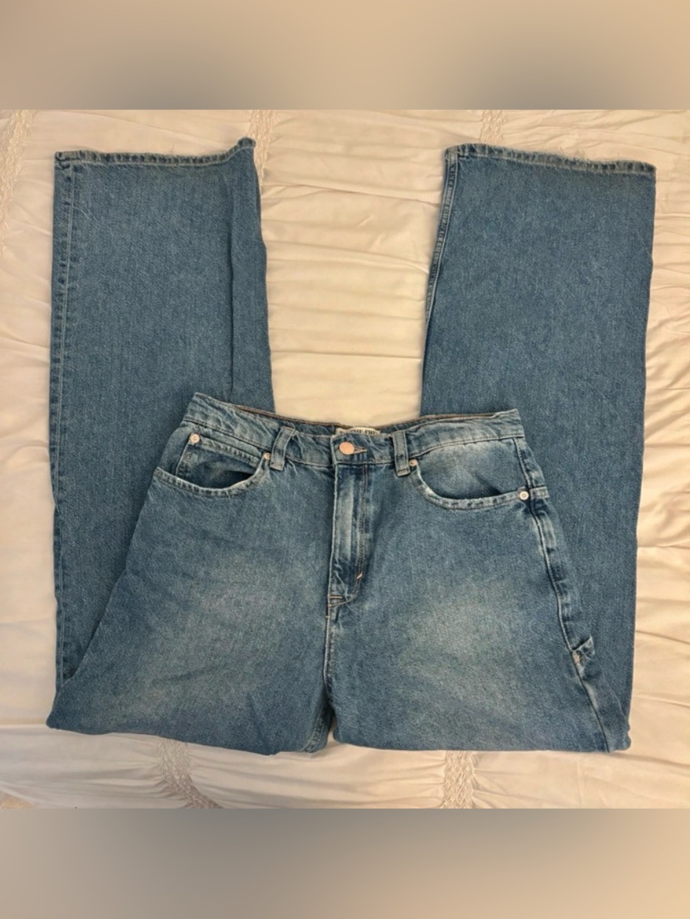 Free People I We The Free Wide Leg Utility Jeans Size 28